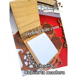 Libreta con cubierta madera